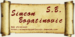 Simeon Bogatinović vizit kartica